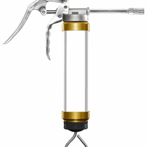 Xport Pistol Grip Grease Gun With Clear Grease Tube - Gold