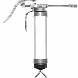 Xport Pistol Grip Grease Gun With Clear Grease Tube - Silver
